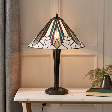 Endon 63939 - Настольная лампа Tiffany ASTORIA 2xE27/60W/230V, диаметр 40 см