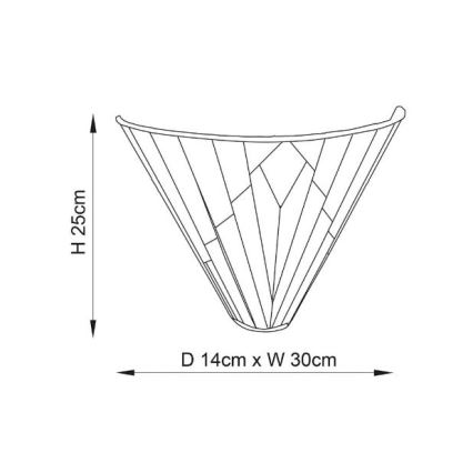 Endon 63940 - Настінний світильник Tiffany ASTORIA 1xE14/40W/230V
