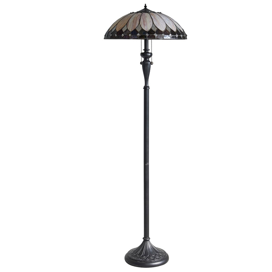 Endon 63972 - Торшер Tiffany BROOKLYN 2xE27/60W/230V Ø 50 см