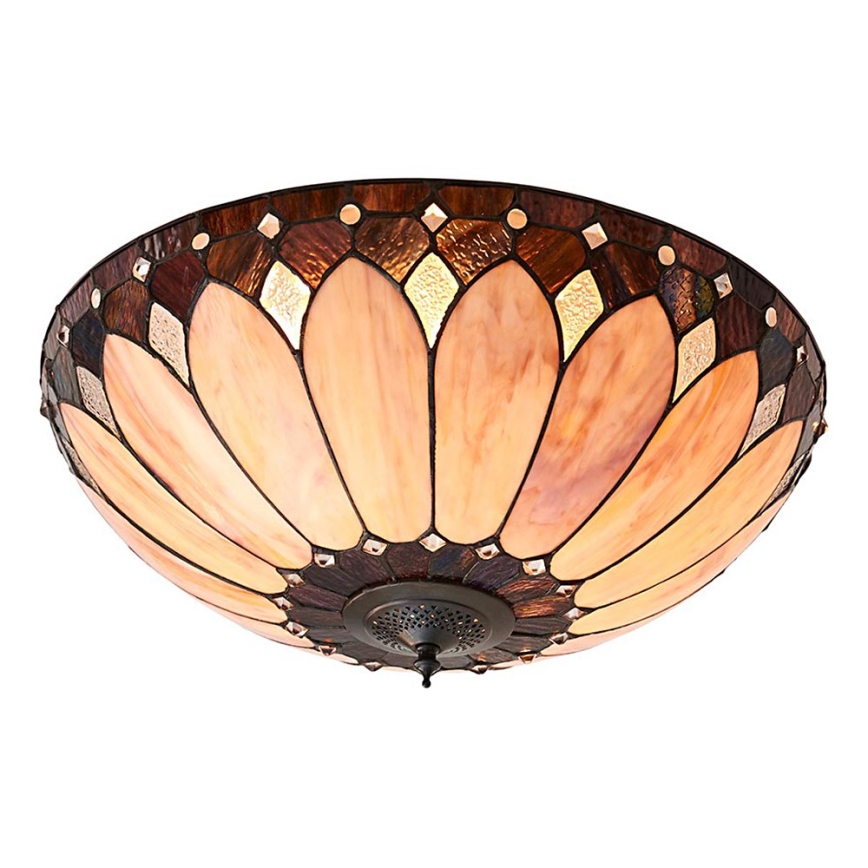 Endon 63973 - Стельовий світильник Tiffany BROOKLYN 2xE14/60W/230V, діаметр 50 см