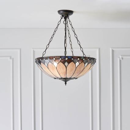 Endon 63976 - Люстра на ланцюзі Tiffany BROOKLYN 3xE27/60W/230V діам. 50 см
