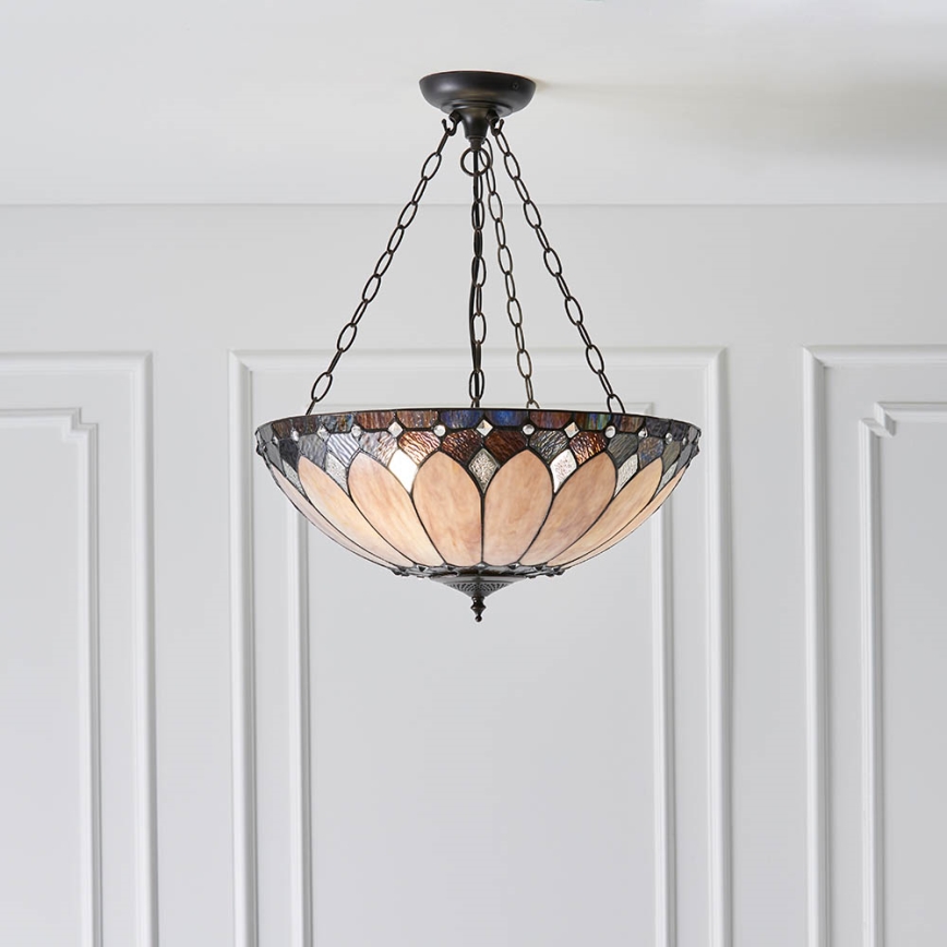 Endon 63976 - Люстра на ланцюзі Tiffany BROOKLYN 3xE27/60W/230V діам. 50 см
