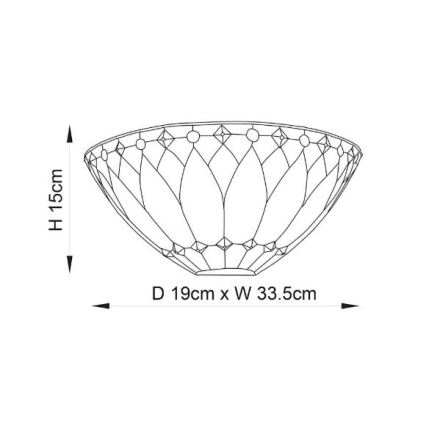 Endon 63983 - Настінний світильник Tiffany BROOKLYN 1xE14/40W/230V