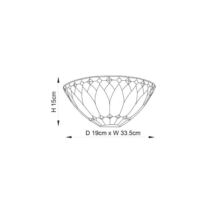 Endon 63983 - Настінний світильник Tiffany BROOKLYN 1xE14/40W/230V
