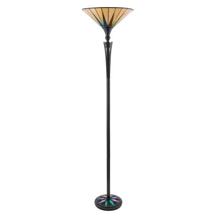 Endon 64042 - Підлогова лампа Tiffany DARK STAR 1xE27/60W/230V діаметр 42 см