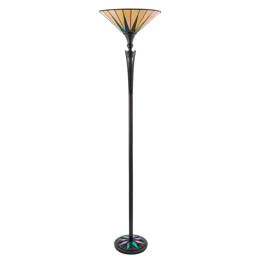 Endon 64042 - Підлогова лампа Tiffany DARK STAR 1xE27/60W/230V діаметр 42 см