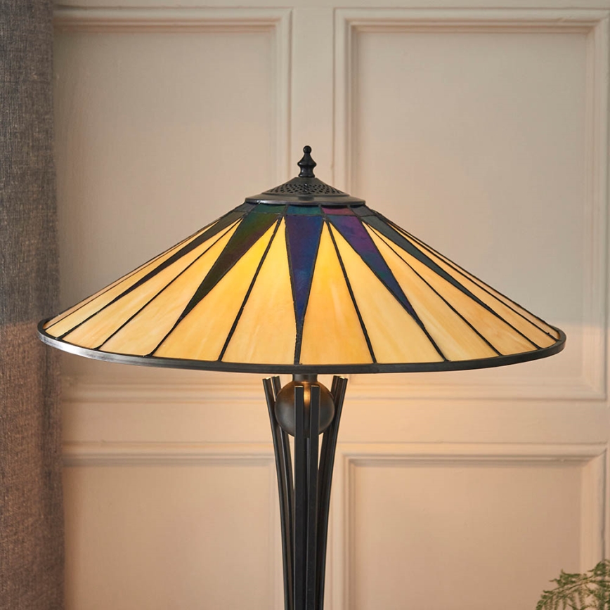 Endon 64045 - Настільна лампа Tiffany DARK STAR 2xE27/60W/230V діаметр 49 см
