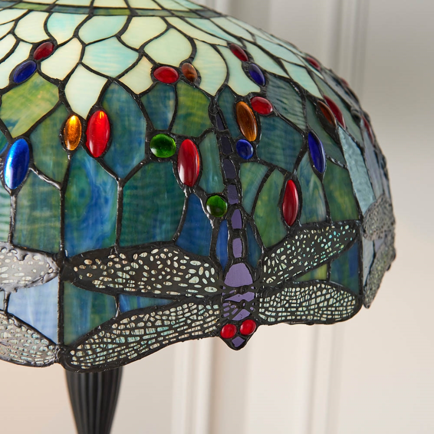 Endon 64069 - Напольный светильник Tiffany DRAGONFLY 2xE27/60W/230V Ø 50 см