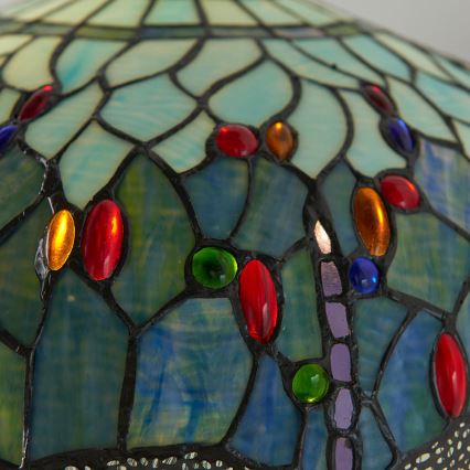 Endon 64069 - Підлогова лампа Tiffany DRAGONFLY 2xE27/60W/230V, діаметр 50 см