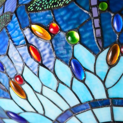Endon 64075 - Люстра на цепи Tiffany DRAGONFLY 3xE27/60W/230V, диаметр 41 см