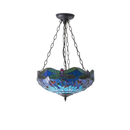 Endon 64075 - Люстра на ланцюгу Tiffany DRAGONFLY 3xE27/60W/230V діам. 41 см