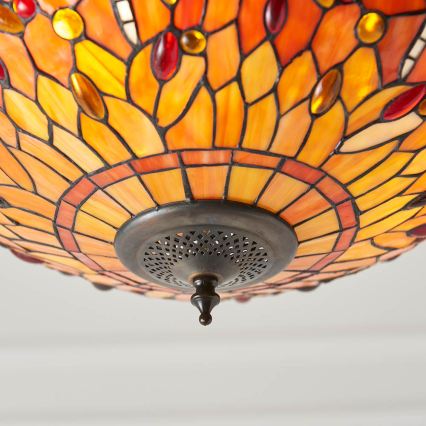 Endon 64076 - Люстра на ланцюзі Tiffany DRAGONFLY 3xE27/60W/230V діаметр 41 см