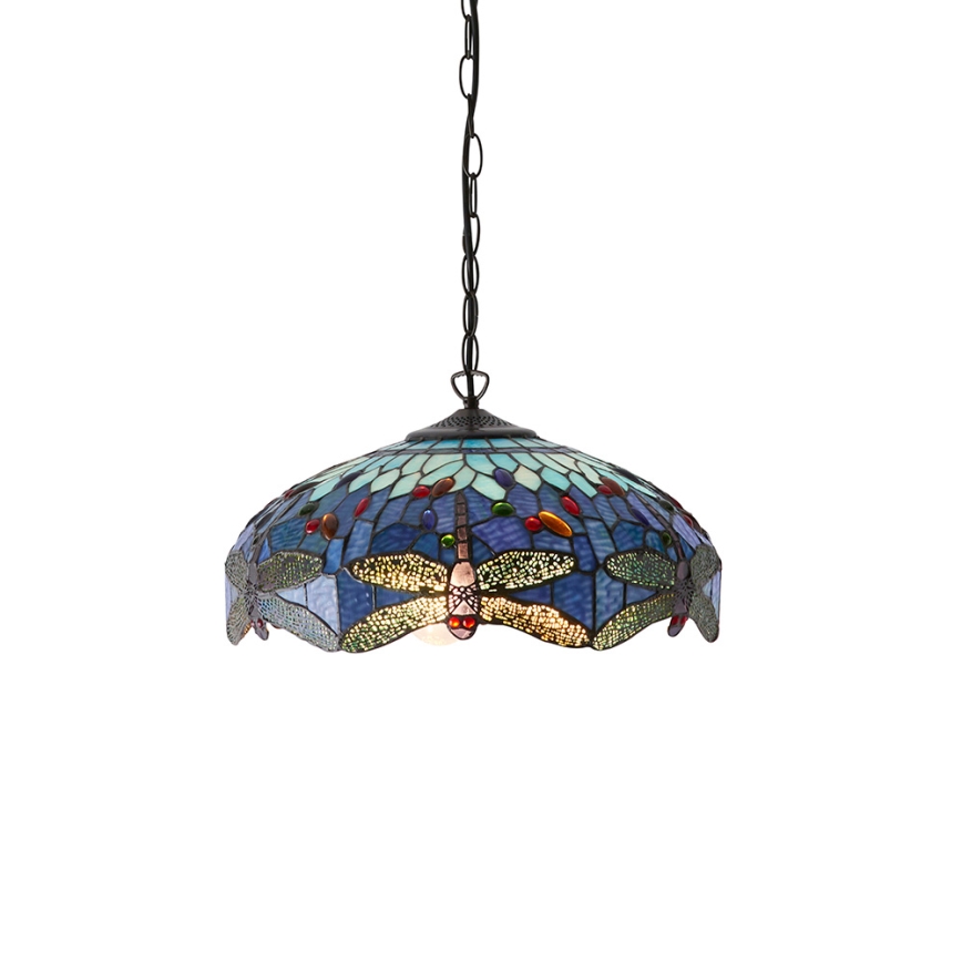 Endon 64080 - люстра на ланцюгу Tiffany DRAGONFLY 3xE27/60W/230V, діаметр 41 см