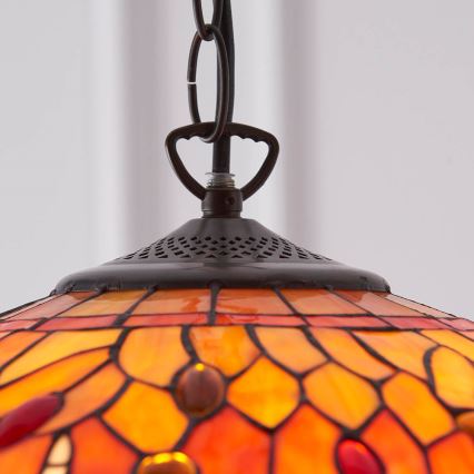Endon 64081 - Люстра на ланцюгу Tiffany DRAGONFLY 3xE27/60W/230V Ø 41 см