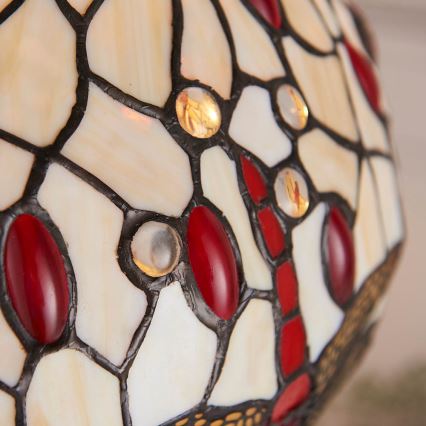 Endon 64086 - Настільна лампа Tiffany DRAGONFLY 2xE27/60W/230V діаметр 30 см