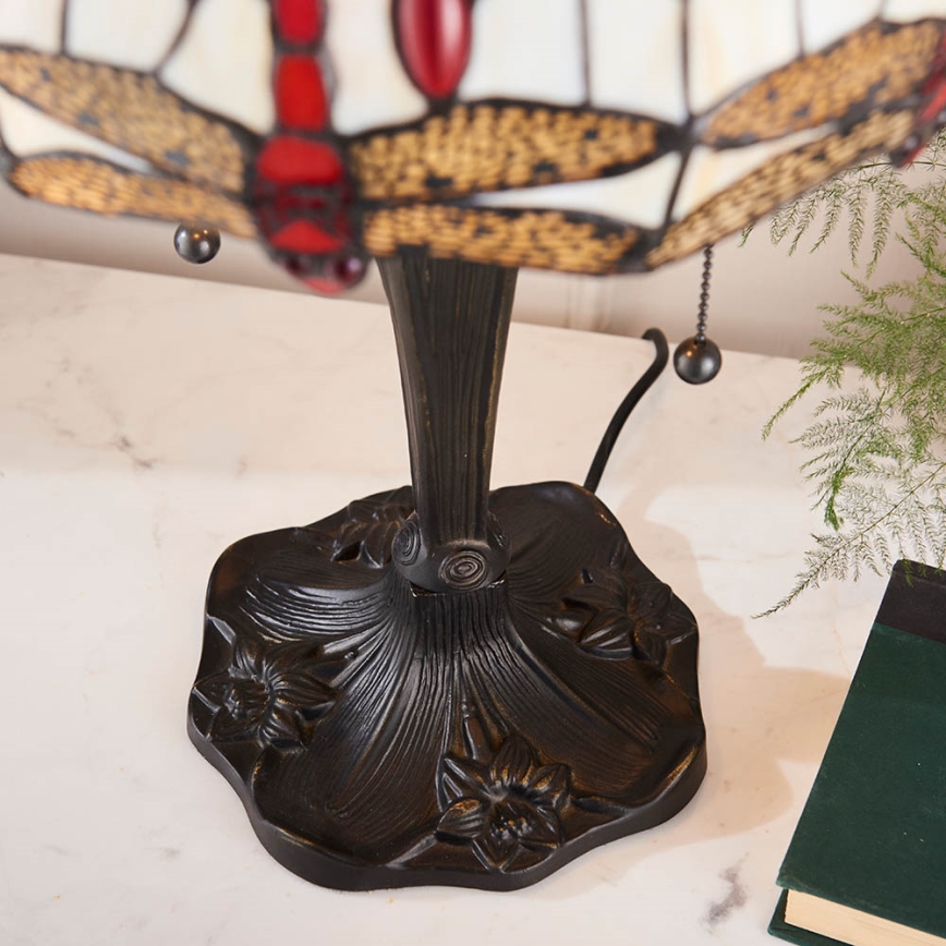 Endon 64086 - Настільна лампа Tiffany DRAGONFLY 2xE27/60W/230V діаметр 30 см