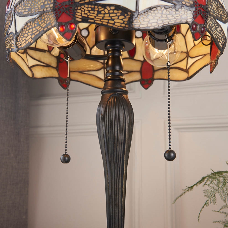 Endon 64086 - Настольная лампа Tiffany DRAGONFLY 2xE27/60W/230V диаметр 30 см