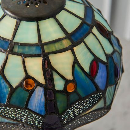 Endon 64088 - Настільна лампа Tiffany DRAGONFLY 1xE14/40Вт/230В діаметр 20 см