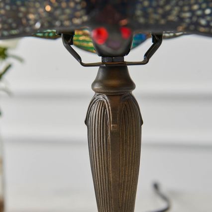 Endon 64088 - Настільна лампа Tiffany DRAGONFLY 1xE14/40Вт/230В діаметр 20 см