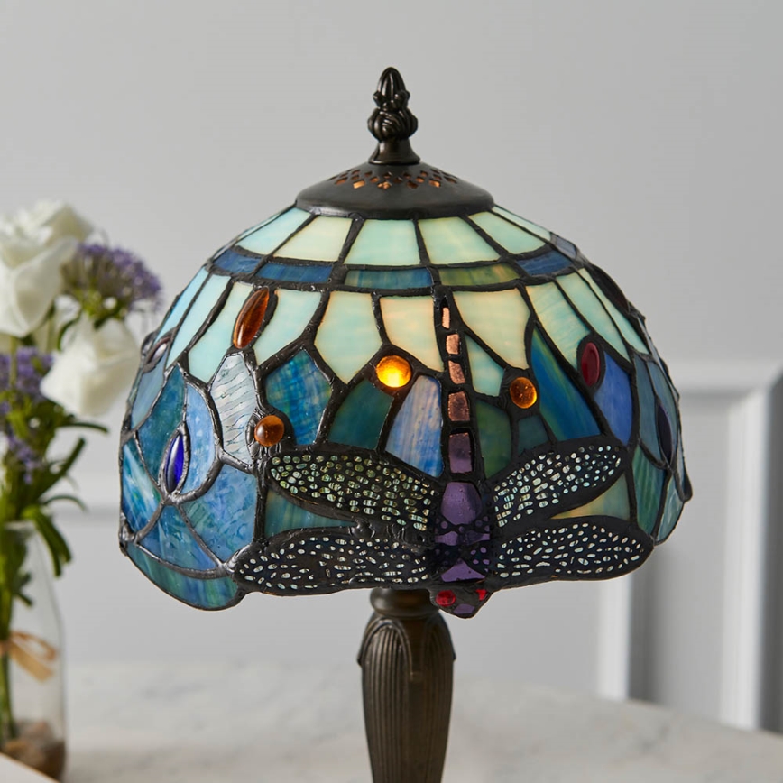 Endon 64088 - Настольная лампа Tiffany DRAGONFLY 1xE14/40W/230V, диаметр 20 см