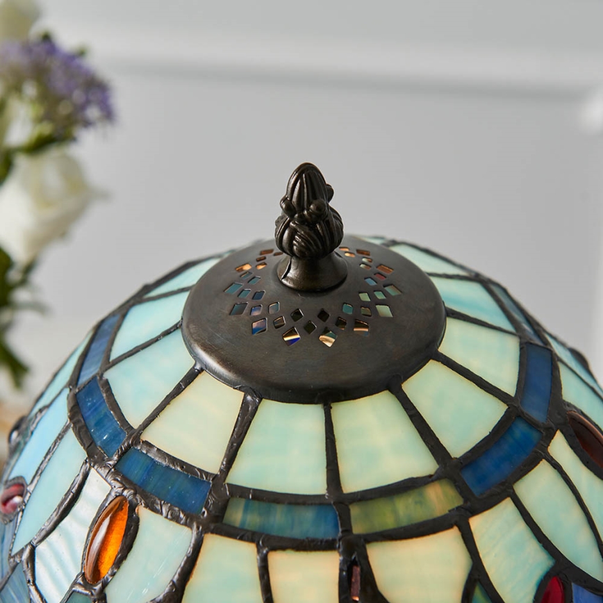 Endon 64088 - Настольная лампа Tiffany DRAGONFLY 1xE14/40W/230V, диаметр 20 см