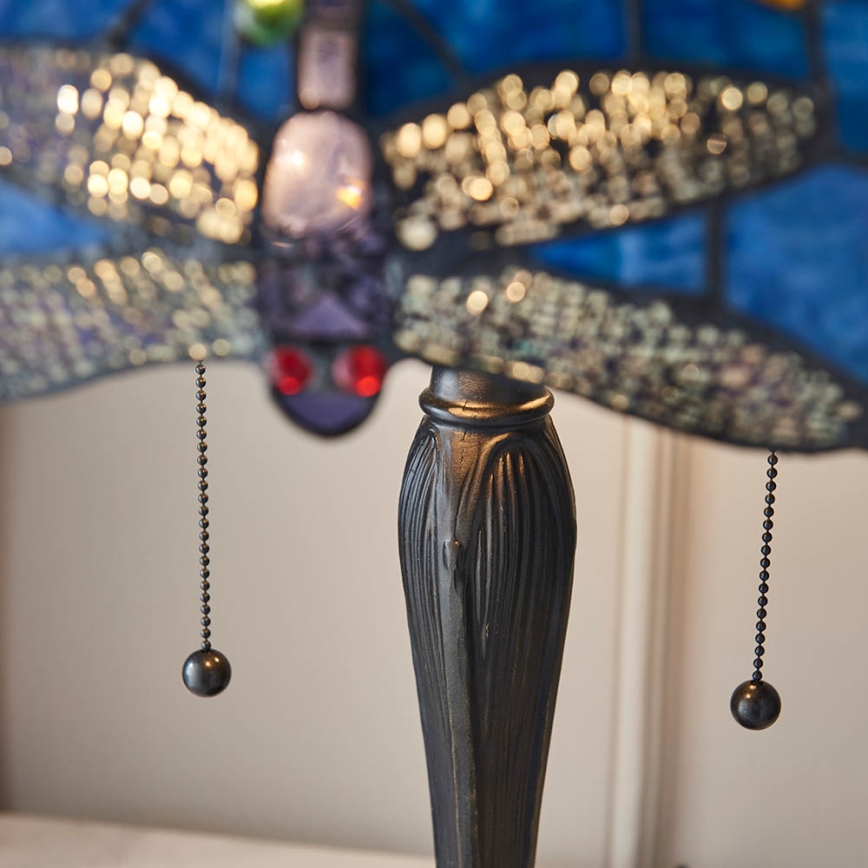 Endon 64089 - Настольная лампа Tiffany DRAGONFLY 2xE27/60W/230V, диаметр 41 см