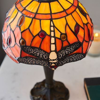 Endon 64091 - Настільна лампа Tiffany DRAGONFLY, 1xE14/40W/230V, діаметр 20 см