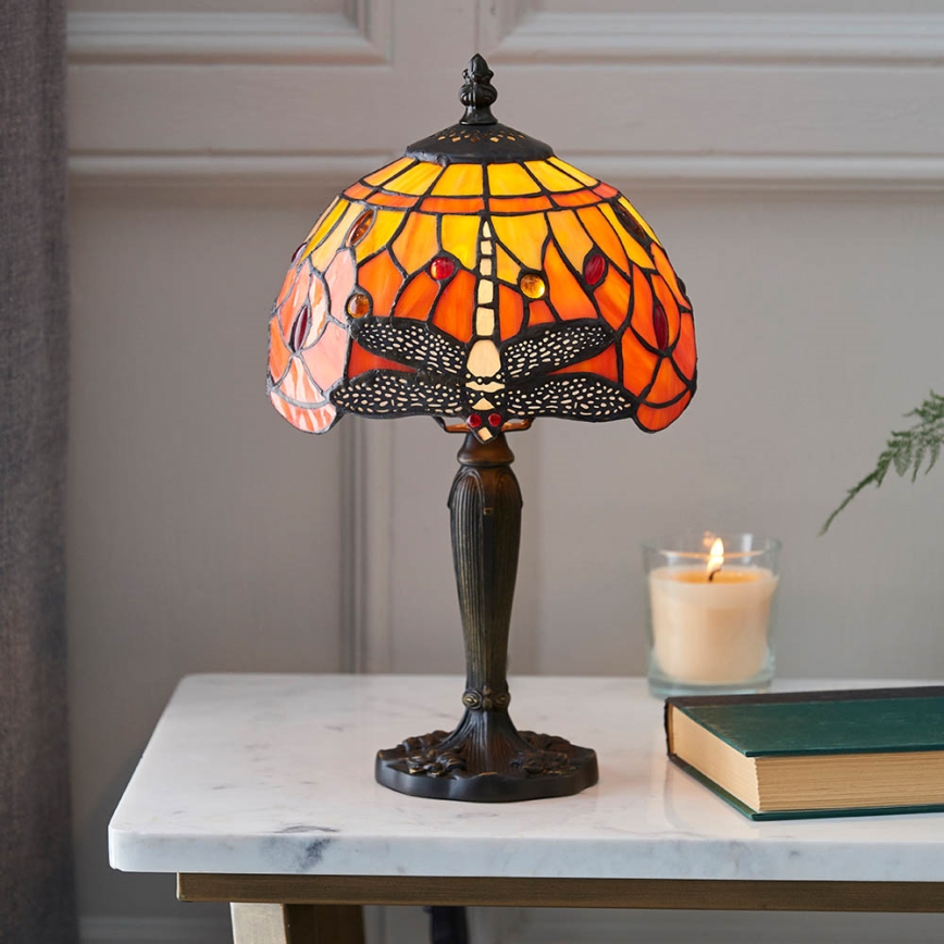 Endon 64091 - Настольная лампа Tiffany DRAGONFLY 1xE14/40W/230V диам. 20 см