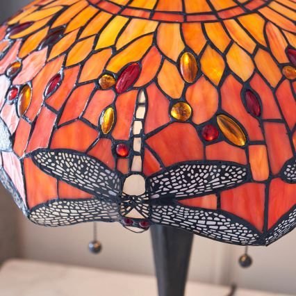 Endon 64093 - Настільна лампа Tiffany DRAGONFLY 2xE27/60W/230V діам. 41 см