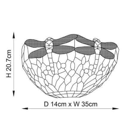 Endon 64102 - Настенный светильник DRAGONFLY 1xE14/40W/230V