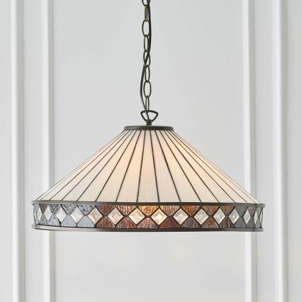 Endon 64147 - Люстра на ланцюзі Tiffany FARGO 1xE27/60W/230V, діаметр 50 см