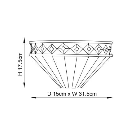 Endon 64149 - Настенный светильник Tiffany FARGO 1xE14/40W/230V