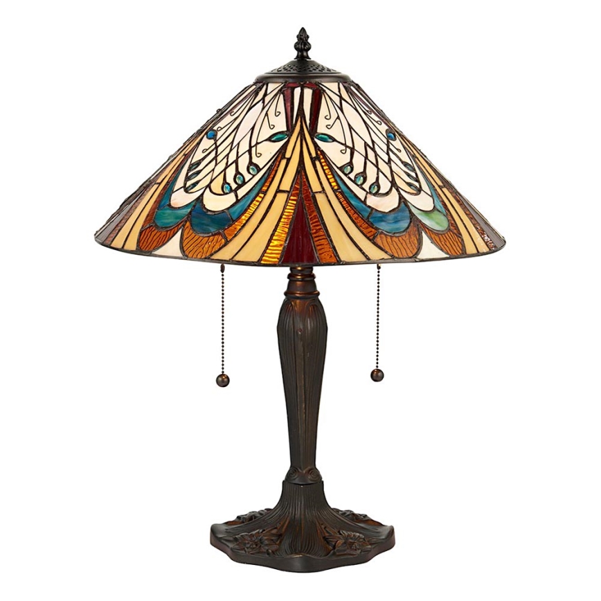 Endon 64163 - Настільна лампа Tiffany HECTOR 2xE27/60W/230V діам. 40 см