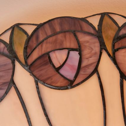 Endon 64173 - Стельовий світильник Tiffany HUTCHINSON 2xE27/60W/230V діам. 50 см