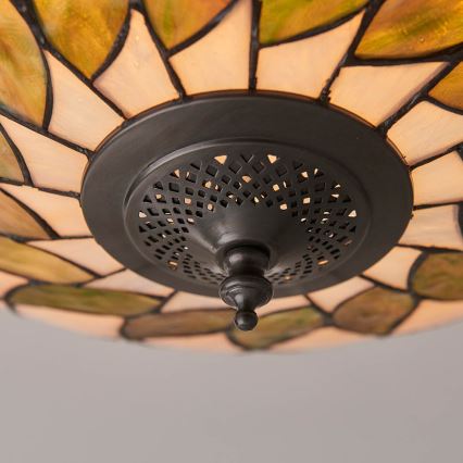 Endon 64173 - Стельовий світильник Tiffany HUTCHINSON 2xE27/60W/230V діам. 50 см