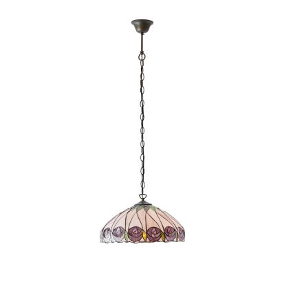 Endon 64176 - Подвесная люстра на цепочке Tiffany HUTCHINSON 1xE27/60W/230V, диам. 40 см