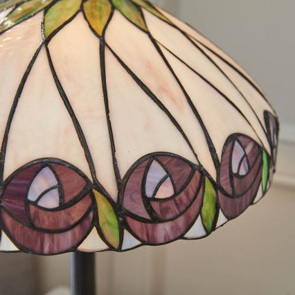 Endon 64177 - Настільна лампа Tiffany HUTCHINSON 1xE27/60W/230V, діаметр 40 см