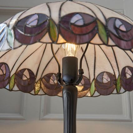 Endon 64177 - Настольная лампа Tiffany HUTCHINSON 1xE27/60W/230V, диаметр 40 см
