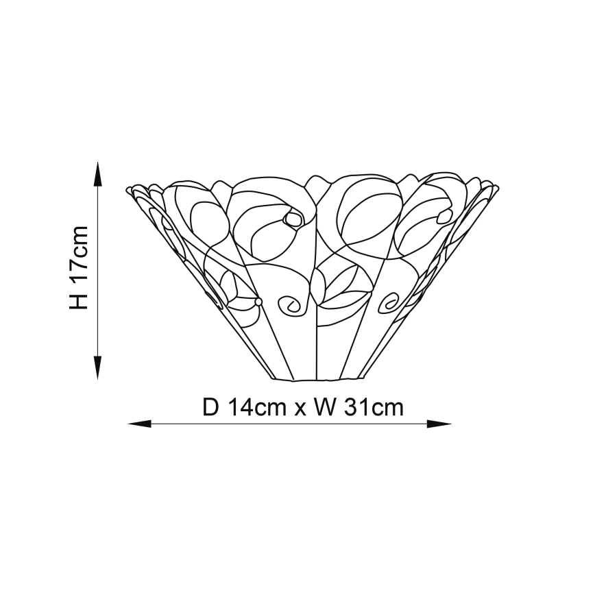 Endon 64198 - бра Tiffany JAMELIA 1xE14/40W/230V