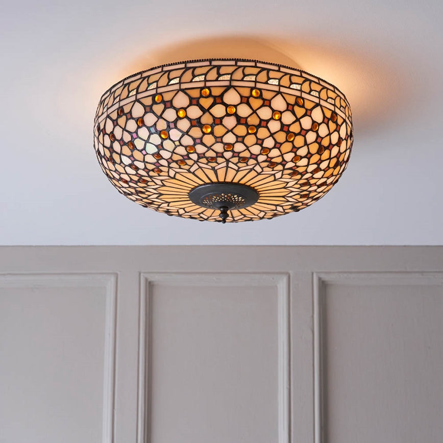 Endon 64276 - Стельовий світильник MILLE FEUX 2xE27/60W/230V діаметр 45 cm