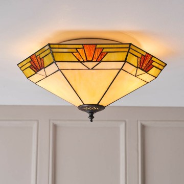 Endon 64284 - Потолочный светильник Tiffany NEVADA 2xE27/60W/230V Ø 40 см