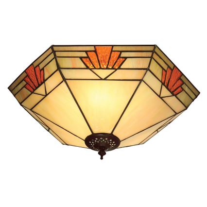 Endon 64284 - Стельовий світильник Tiffany NEVADA, 2xE27/60W/230V, діаметр 40 см