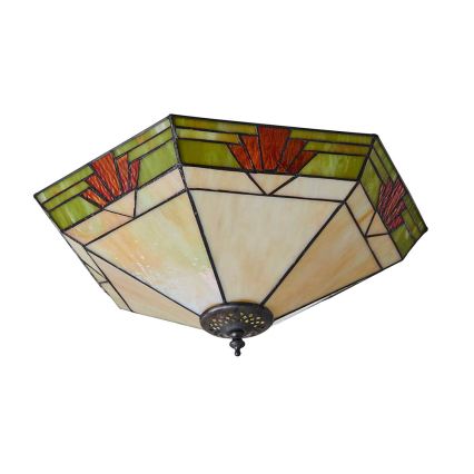 Endon 64284 - Стельовий світильник Tiffany NEVADA, 2xE27/60W/230V, діаметр 40 см