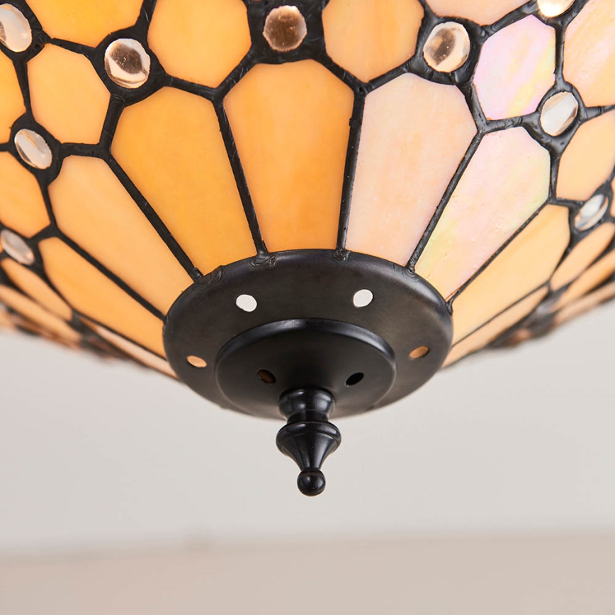 Endon 64300 - Накладная потолочная люстра Tiffany PEARL 3xE27/60W/230V Ø 37 см