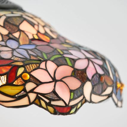 Endon 64325 - Подвесная люстра на цепи Tiffany SULLIVAN, 1xE27/60W/230V, Ø 40 см