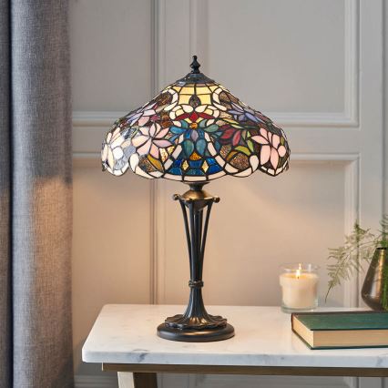 Endon 64327 - Настольная лампа Tiffany SULLIVAN 2xE14/40W/230V, диам. 30 см