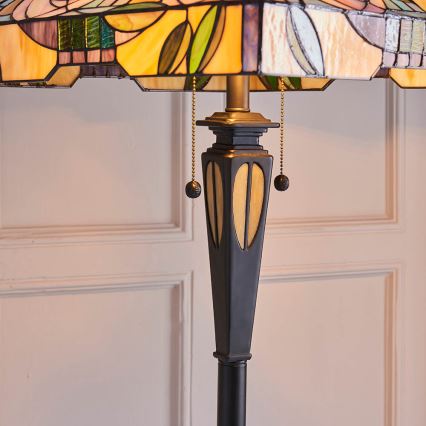 Endon 64383 - Підлогова лампа Tiffany WILLIOW 2xE27/60W/230V, діаметр 42,5 см