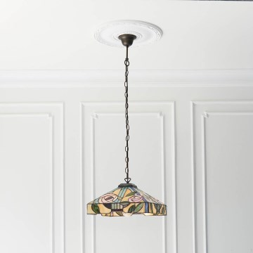 Endon 64385 - Люстра на цепи Tiffany WILLOW 1xE27/60W/230V диаметр 35 см