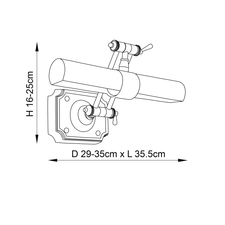 Endon 69832 - Настінний світильник для картин WINCHESTER 2xE14/6W/230V 35,5 см латунь
