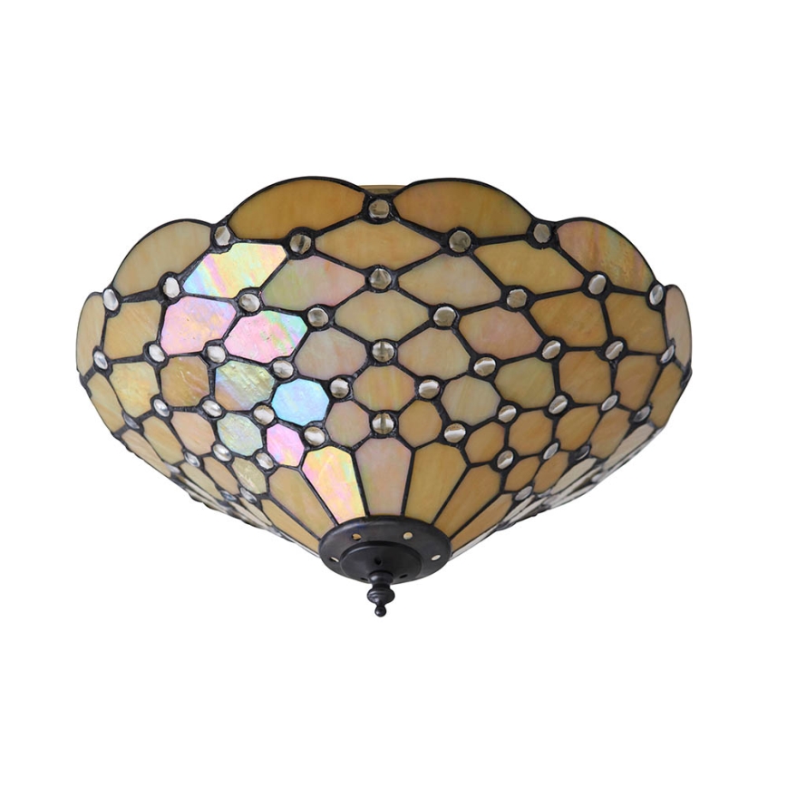 Endon 70242 - Потолочный светильник Tiffany PEARL 2xE27/60W/230V, Ø 37 см
